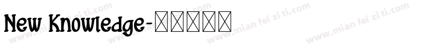 New Knowledge字体转换